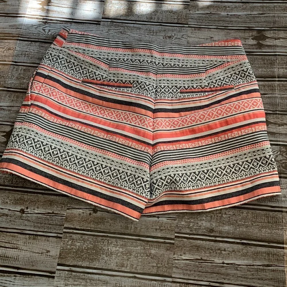 ANN Taylor Loft The Riviera Multicolor Aztec Boho Casual Shorts